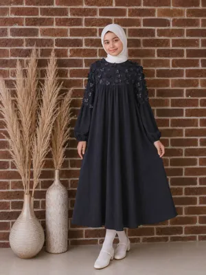 پیراهن شکوفه مرواریدی